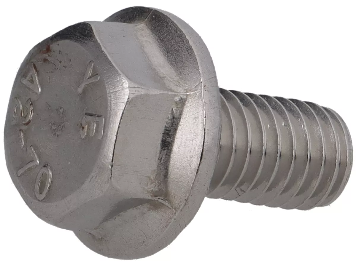 Tornillo de brida con cabeza hexagonal M6 x 12