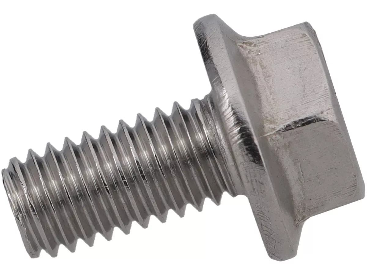 Tornillo de brida con cabeza hexagonal M6 x 12
