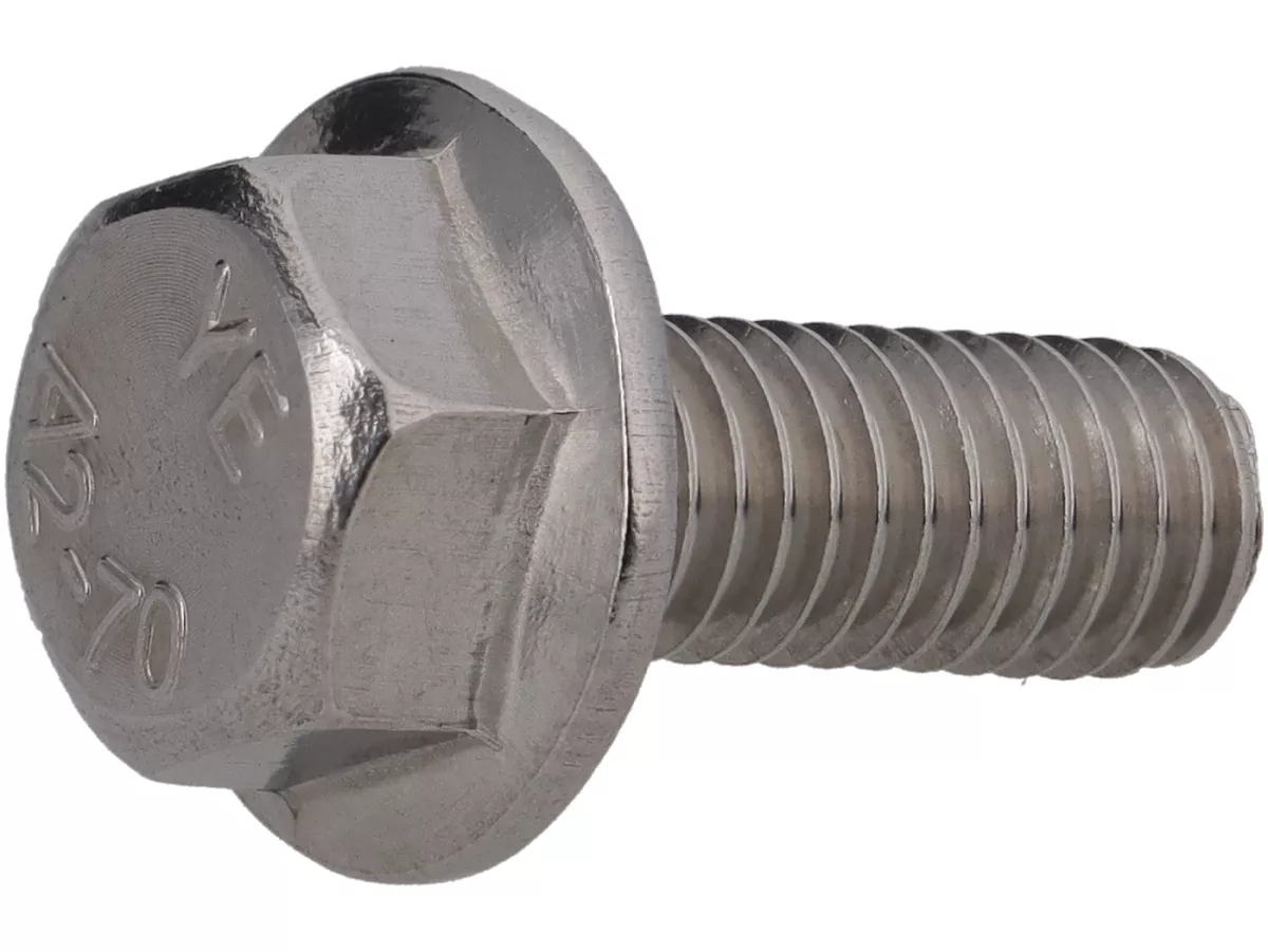Tornillo de brida con cabeza hexagonal M6 x 16