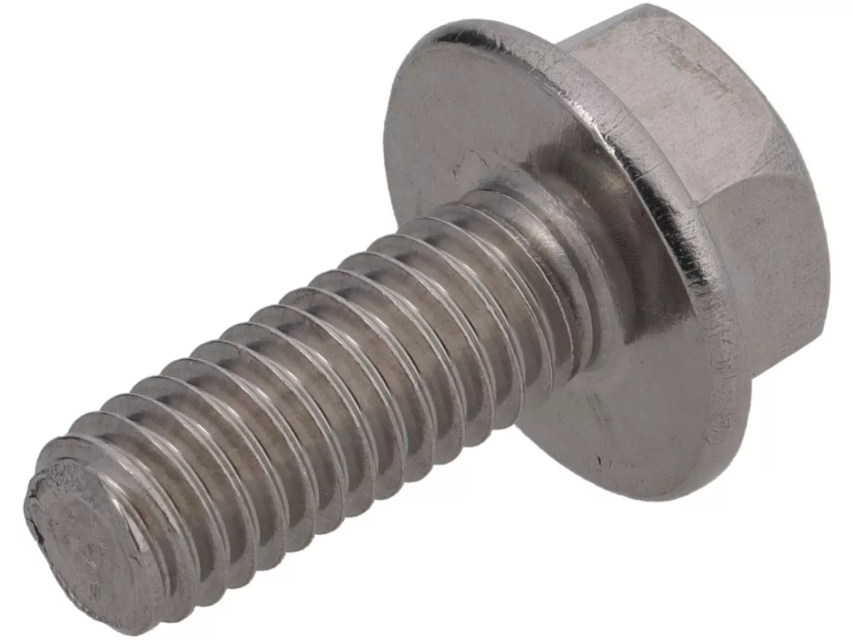 Tornillo de brida con cabeza hexagonal M6 x 16