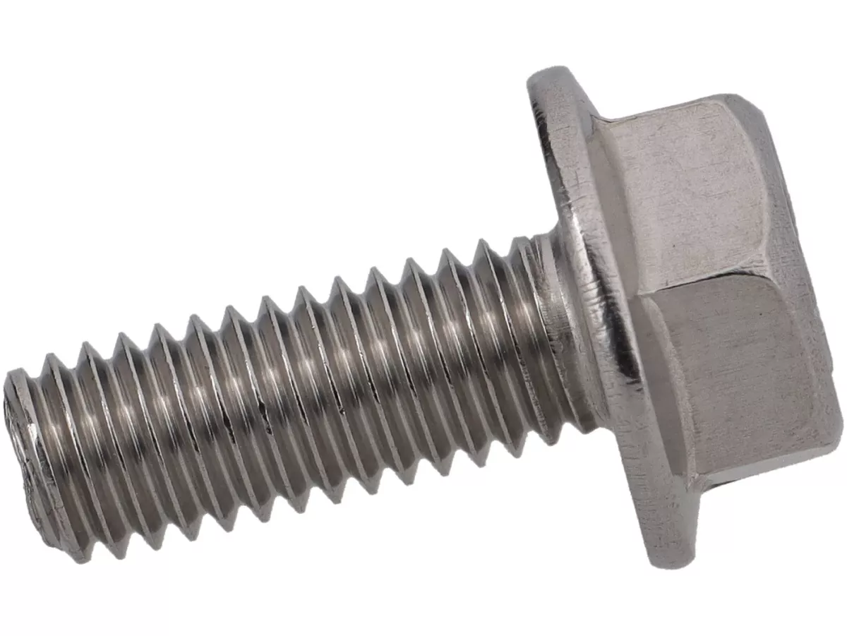 Tornillo de brida con cabeza hexagonal M6 x 16