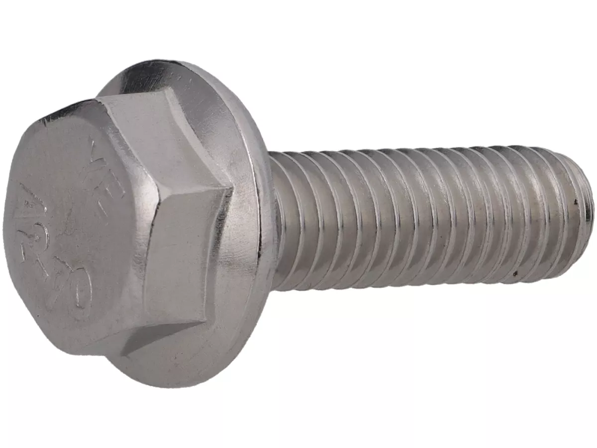 Tornillo de brida con cabeza hexagonal M6 x 20