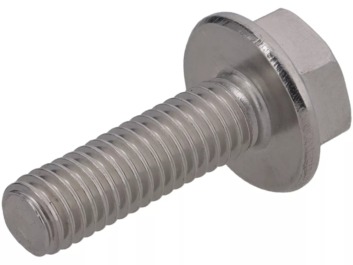 Tornillo de brida con cabeza hexagonal M6 x 20