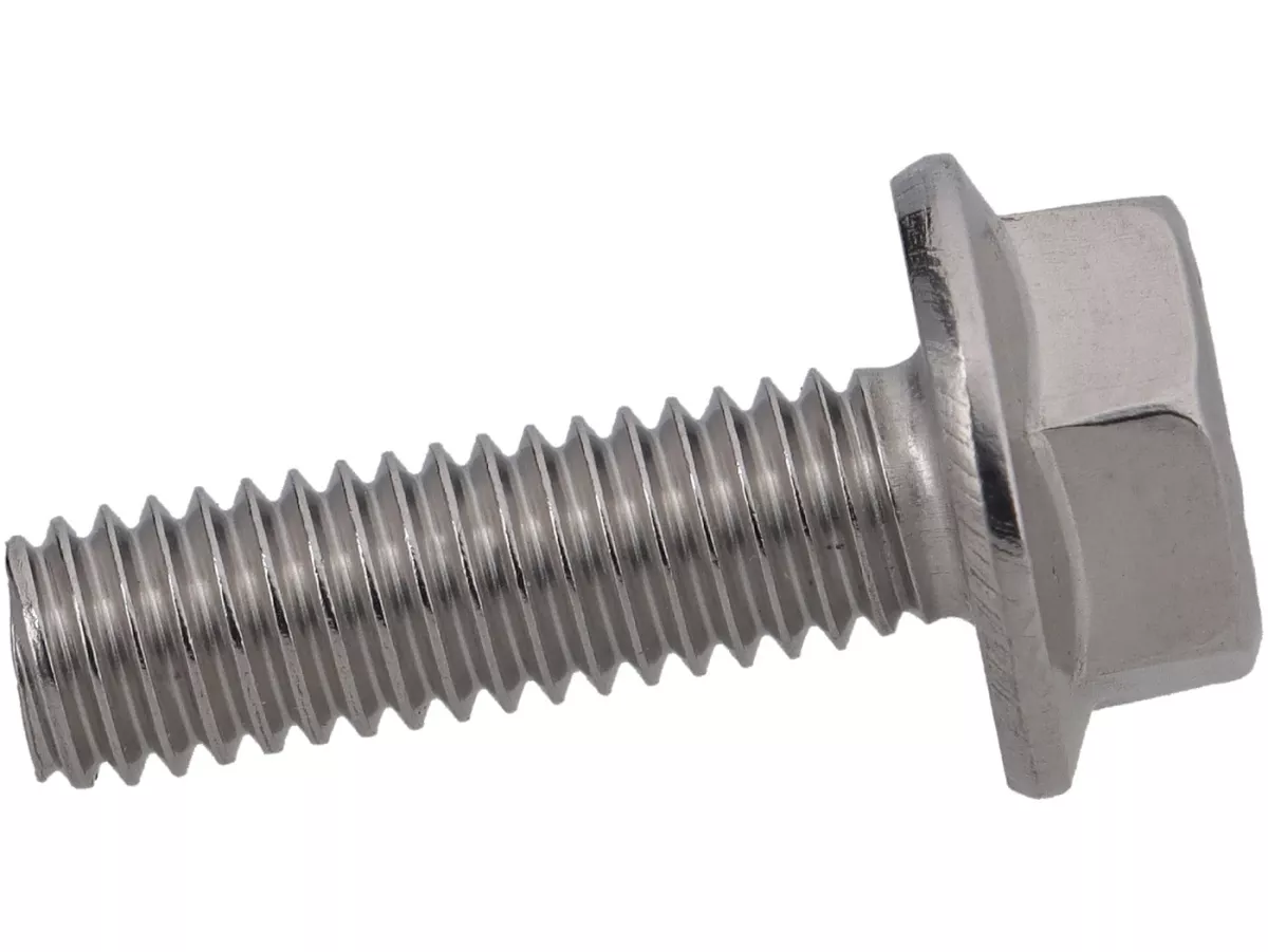 Tornillo de brida con cabeza hexagonal M6 x 20