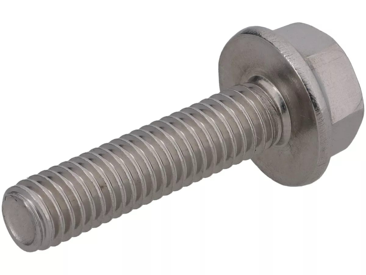 Tornillo de brida con cabeza hexagonal M6 x 25