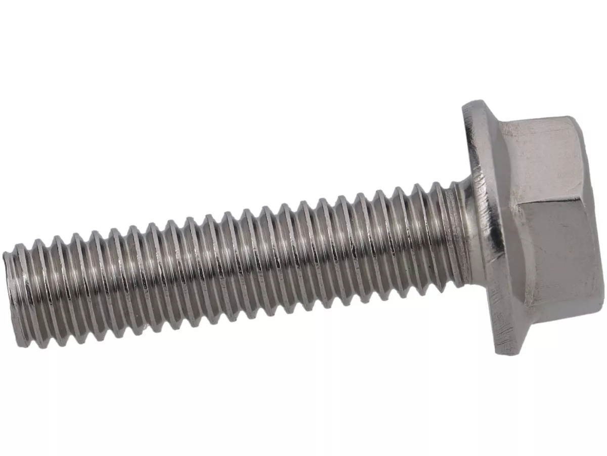 Tornillo de brida con cabeza hexagonal M6 x 25