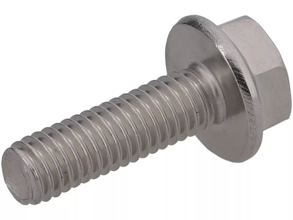 Tornillo de brida con cabeza hexagonal M6 x 30