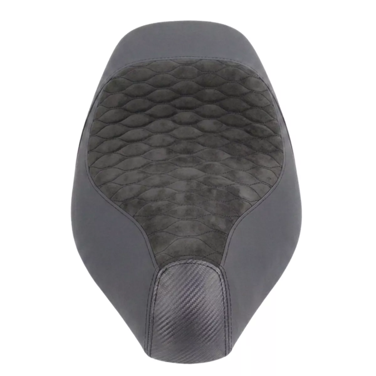 Seat Cover -REGIA- Gilera Runner (through 2002) - Carbon Look Honeycomb - black / black