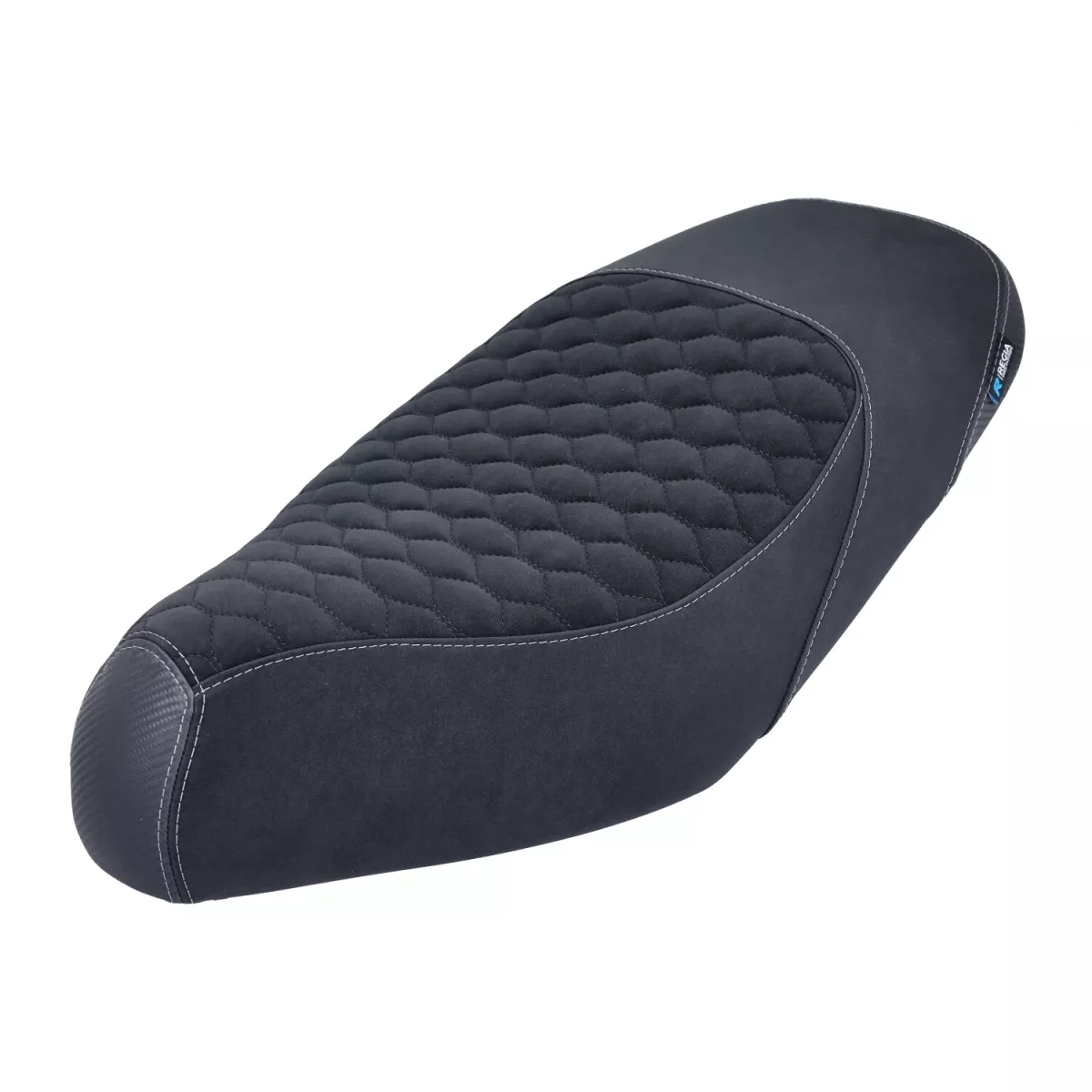 Seat Cover -REGIA- Gilera Runner (through 2002) - Carbon Look Honeycomb - black / gray