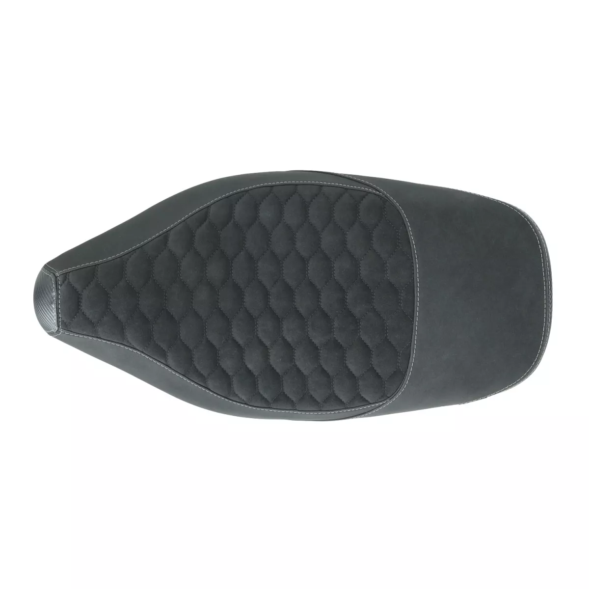 Seat Cover -REGIA- Gilera Runner (through 2002) - Carbon Look Honeycomb - black / gray