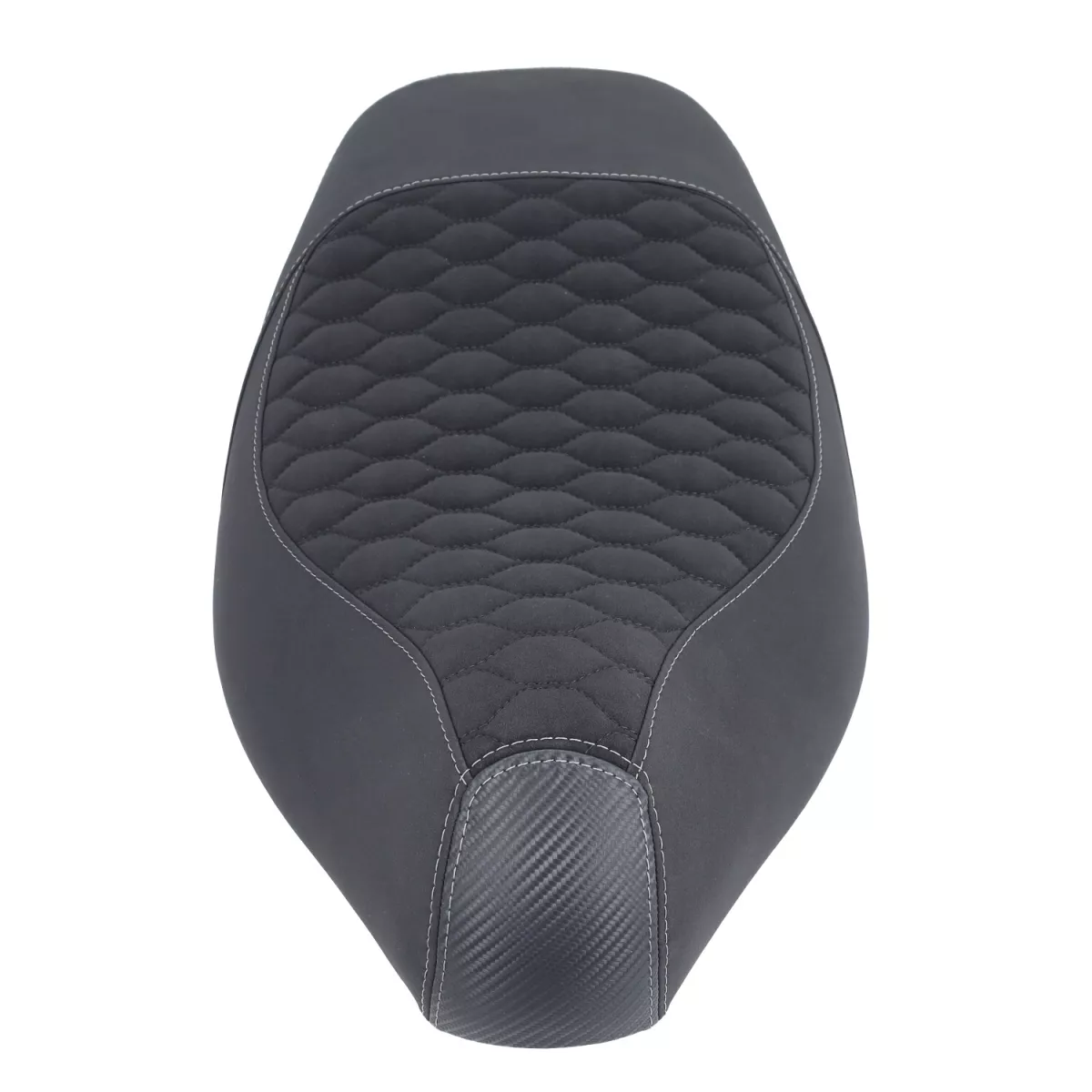 Seat Cover -REGIA- Gilera Runner (through 2002) - Carbon Look Honeycomb - black / gray