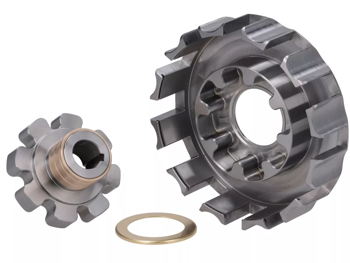 Set frizione senza pignone (non montato) - STINGWORKS Sei Giorni GP - Vespa Largeframe PX80, PX125, PX150, PX200, Cosa, T5, Sprint150 Veloce, Rally, GTR, TS125, Super150 (VBC)