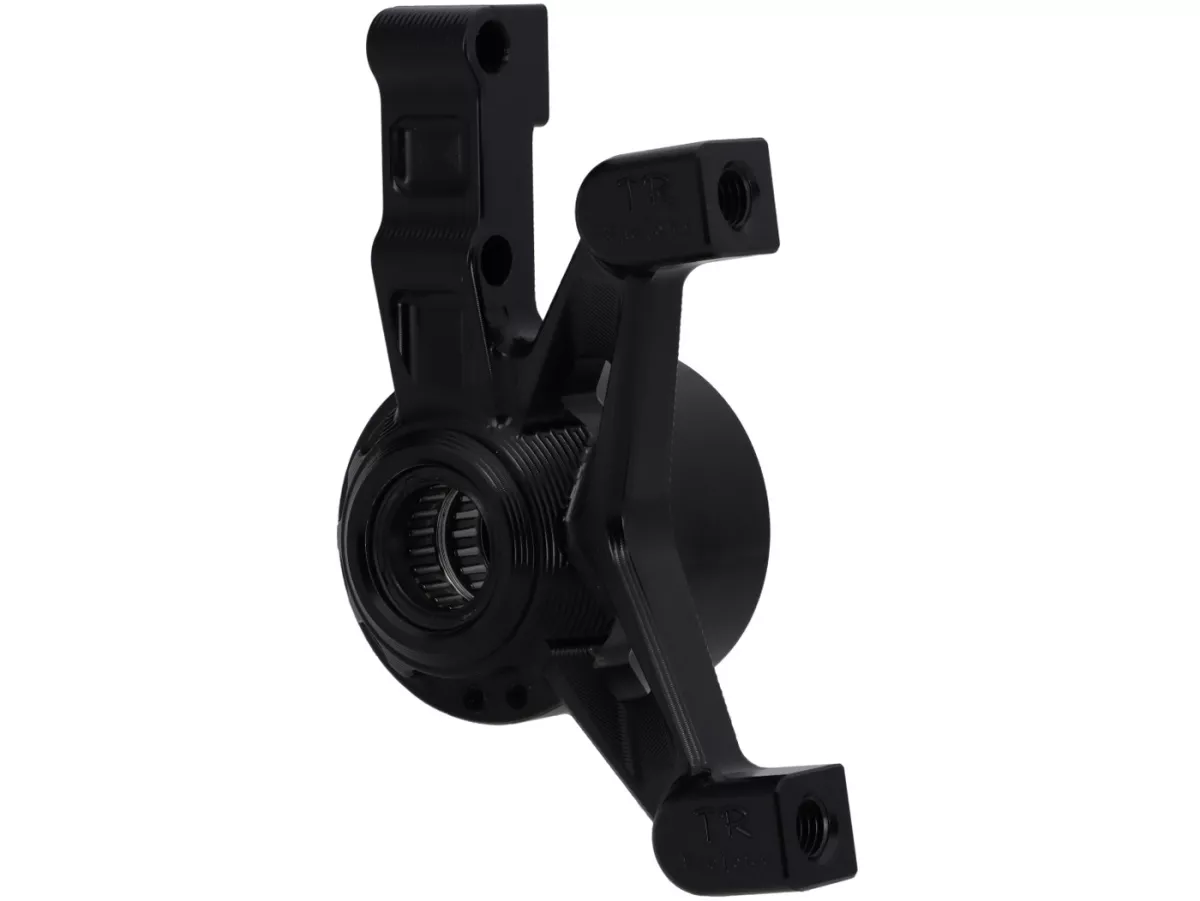 Supporto pinza freno anteriore TR Factory 100mm, nero per Vespa Primavera, Sprint 125-150cc, GTS 125-300cm (2017-2022), GTV300-310cc