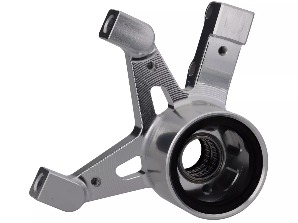 Supporto pinza freno anteriore TR Factory 100mm, argento per Vespa Primavera, Sprint 125-150cc, GTS 125-300cm (2017-2022), GTV300-310cc