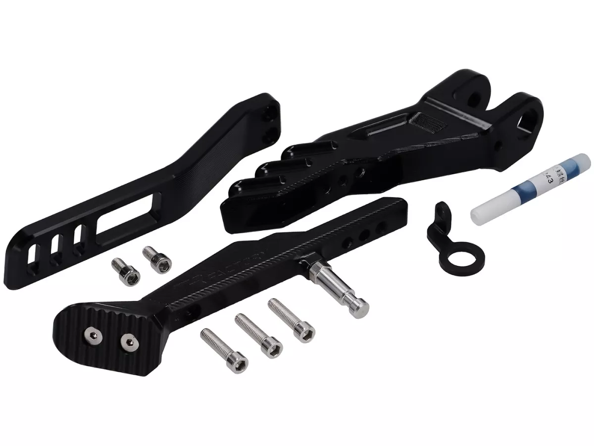Cavalletto laterale TR Factory, nero per Vespa GTS, GTS Super, GTV, GT 60, 125-310cc