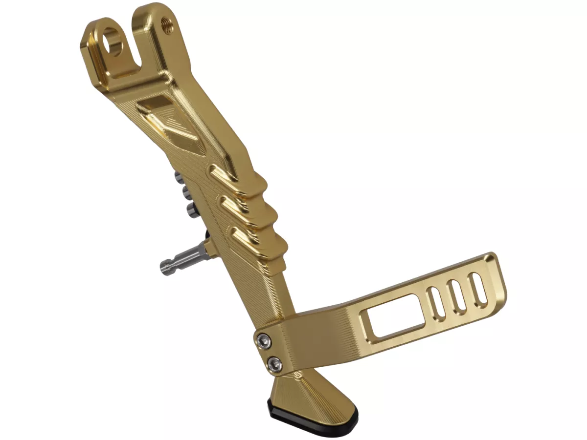 Cavalletto laterale TR Factory, dorato per Vespa GTS, GTS Super, GTV, GT 60, 125-310cc