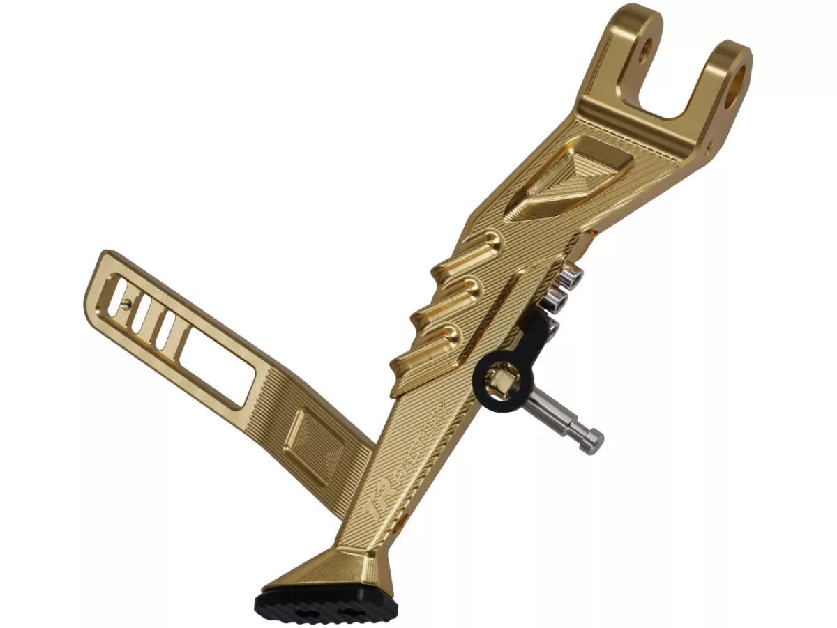 Cavalletto laterale TR Factory, dorato per Vespa GTS, GTS Super, GTV, GT 60, 125-310cc