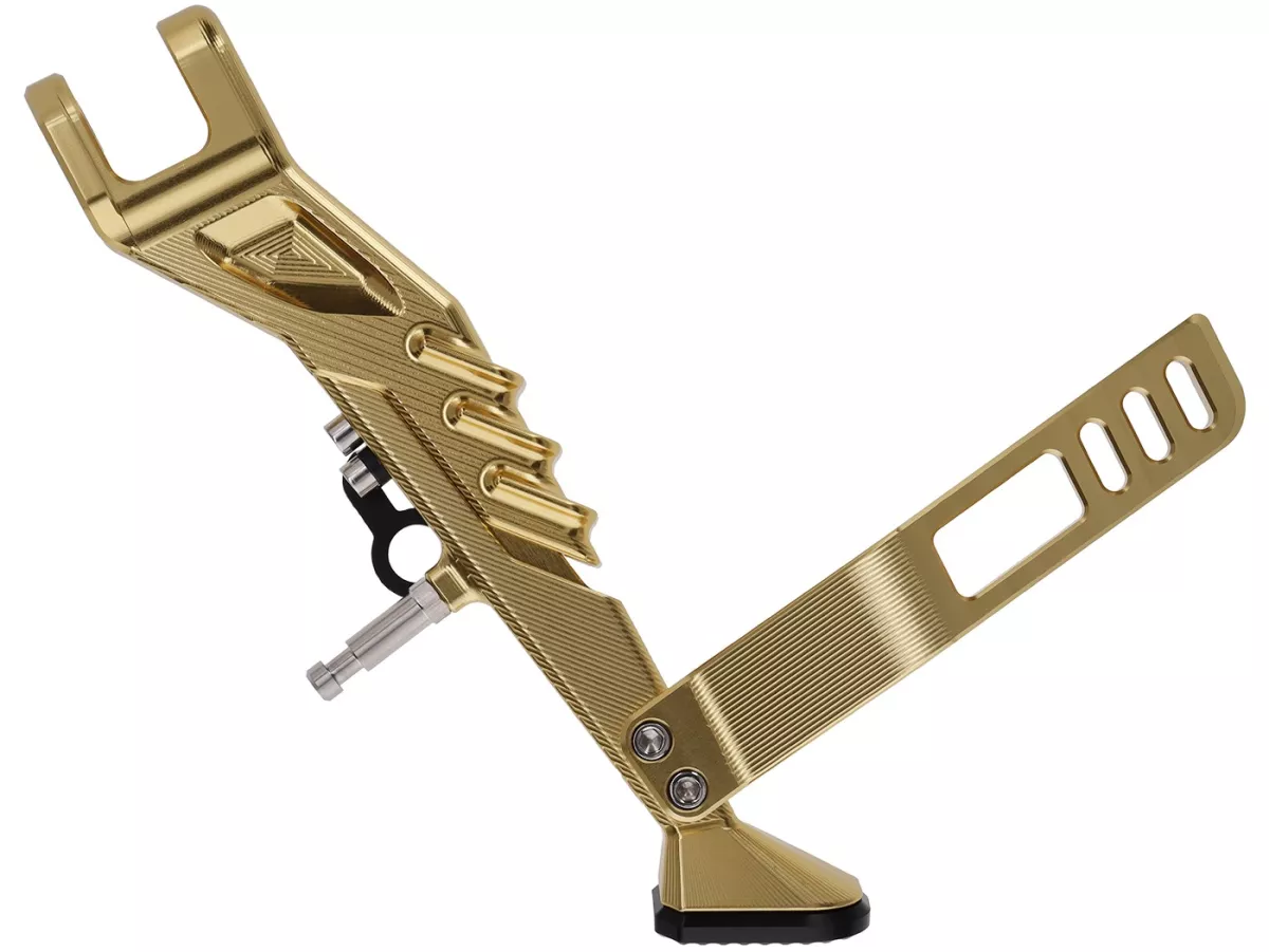 Cavalletto laterale TR Factory, dorato per Vespa GTS, GTS Super, GTV, GT 60, 125-310cc