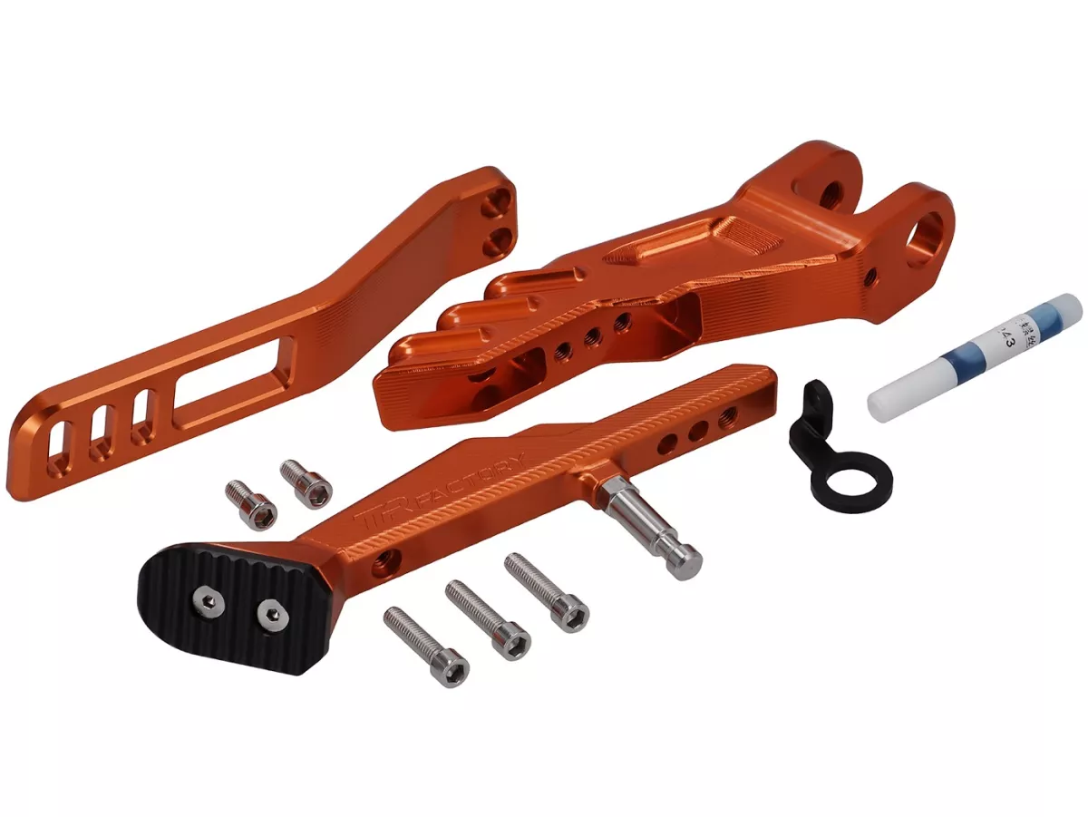 Cavalletto laterale TR Factory, arancione per Vespa GTS, GTS Super, GTV, GT 60, 125-310cc