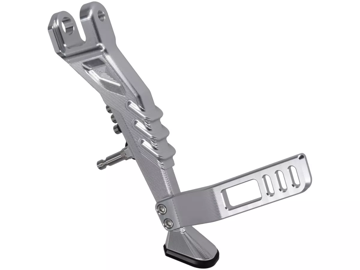 Cavalletto laterale TR Factory, argento per Vespa GTS, GTS Super, GTV, GT 60, 125-310cc