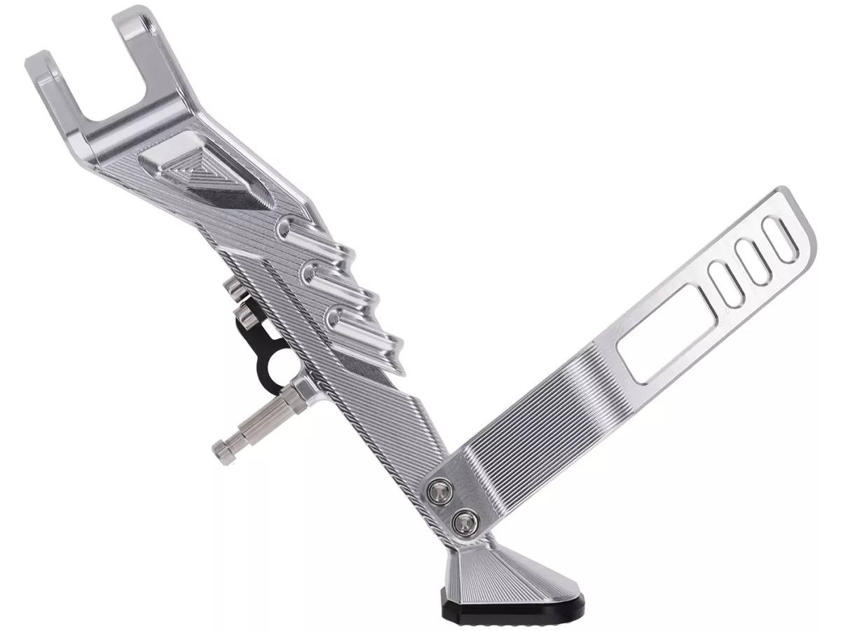 Cavalletto laterale TR Factory, argento per Vespa GTS, GTS Super, GTV, GT 60, 125-310cc