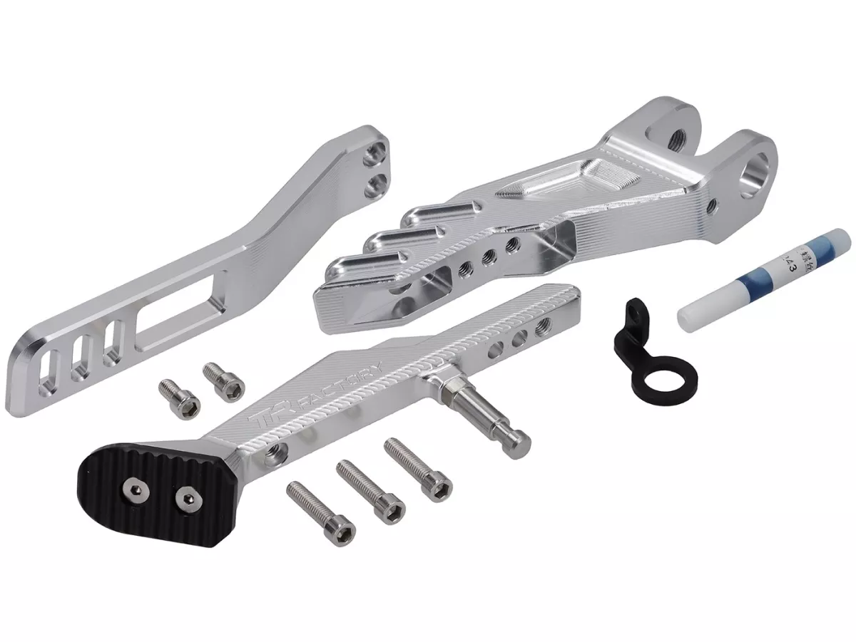 Cavalletto laterale TR Factory, argento per Vespa GTS, GTS Super, GTV, GT 60, 125-310cc