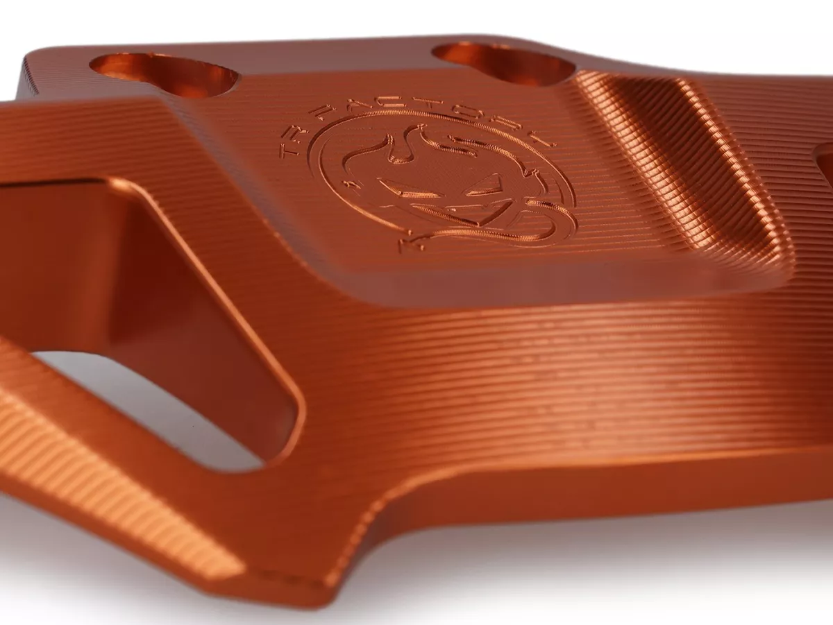 Ducktail-Spoiler TR Factory V2, orange für Vespa GTS, GTS Super, GTV, ​GT 60, GT, ​GT L, Sprint, Primavera