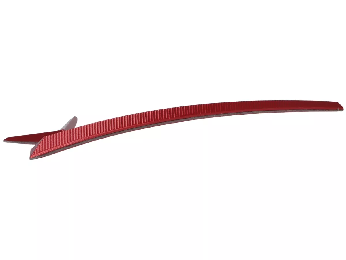Front emblem by TR Factory, CNC-machined V-emblem, red, for Vespa GTS, GTS Super, GTV, GT 60, GT, GT L, Sprint, Primavera, 946
