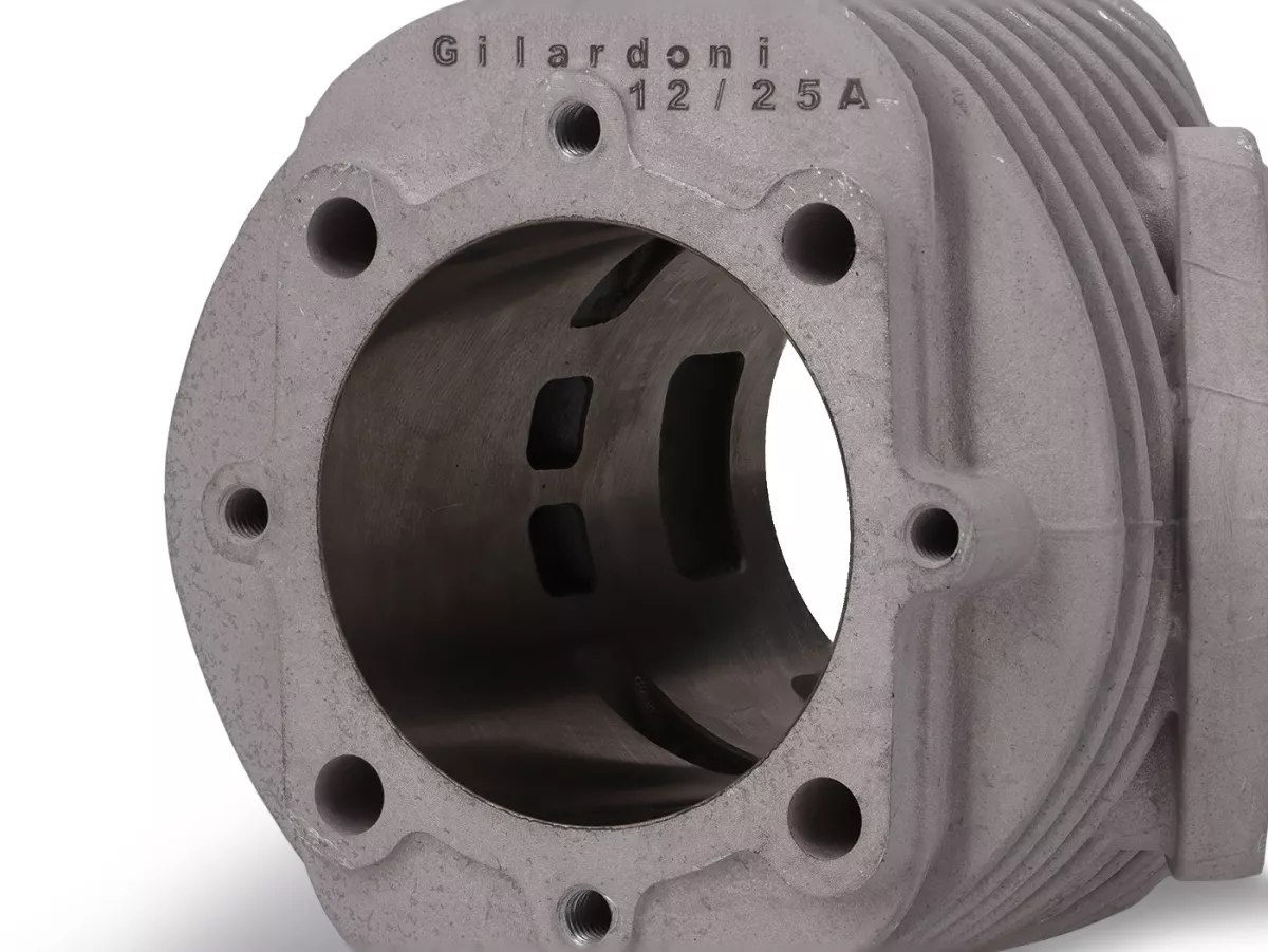 Cilindro - VMC CP60 Cuffia Piccola - 144 cc, Ø 60 mm, corsa 51 mm, alluminio, scarico monopezzo - Vespa PV125, ET3, PK125 - per copricilindro piccolo da 50 cc