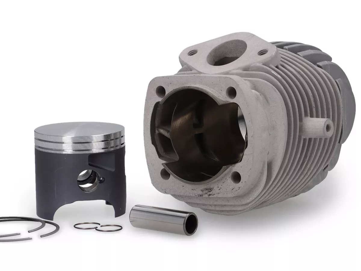 Cilindro - VMC CP60 Cuffia Piccola - 144 cc, Ø 60 mm, corsa 51 mm, alluminio, scarico monopezzo - Vespa PV125, ET3, PK125 - per copricilindro piccolo da 50 cc