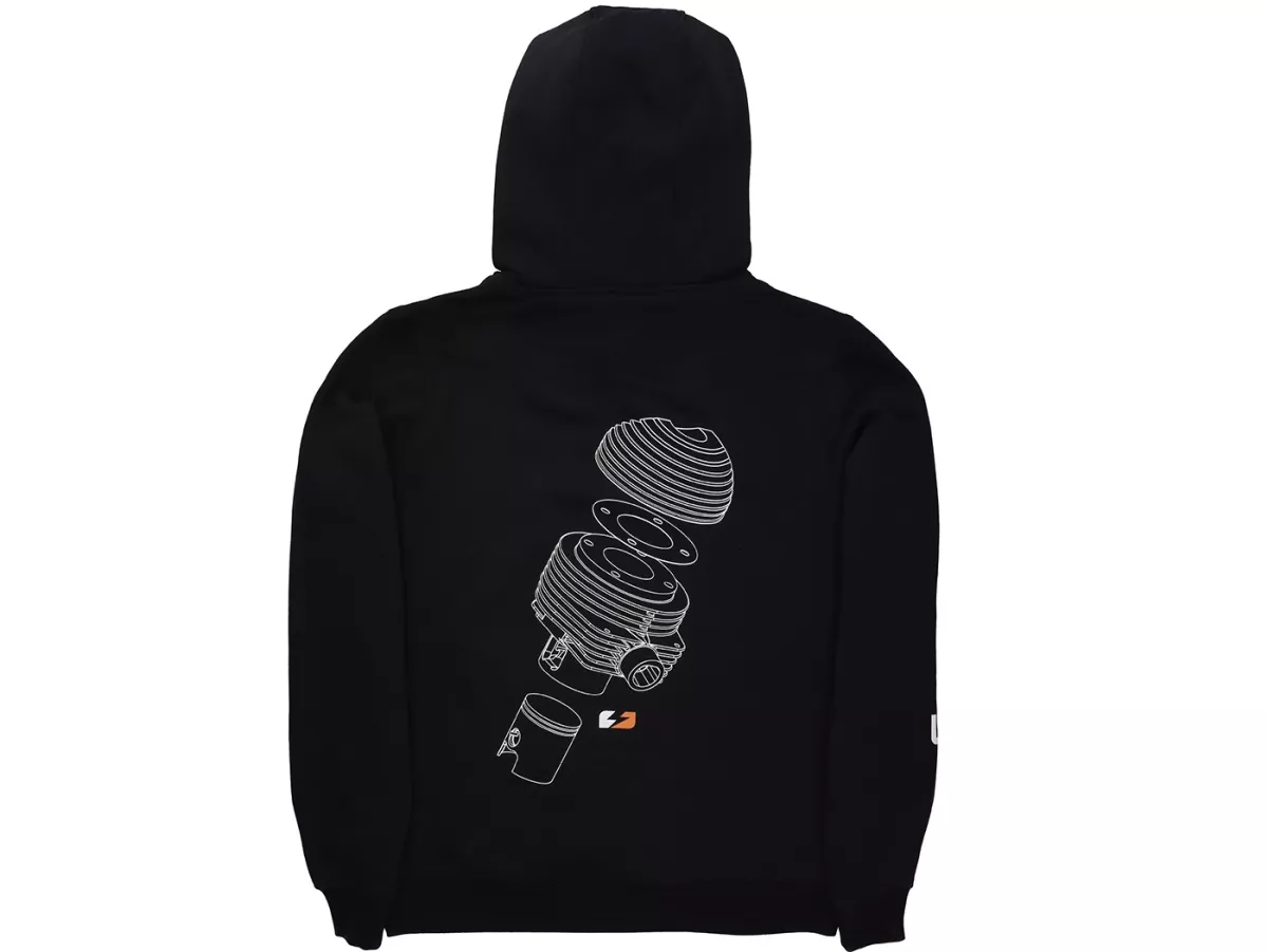 Scooter Center “Exploded Cylinder” Hoodie – Black Edition - L