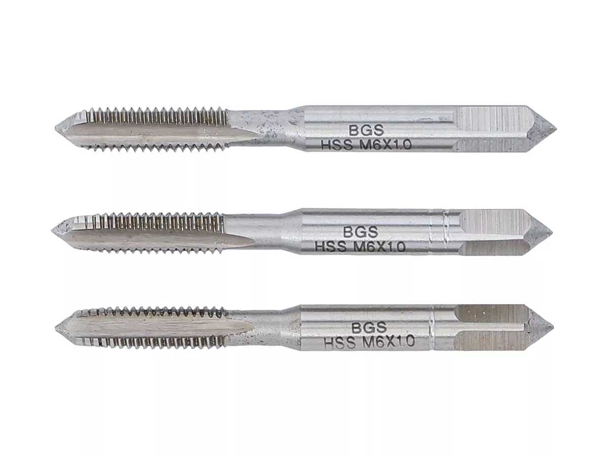 Gängborrsats – BGS Technic – HSS-G, 3-delad – M6x1,0