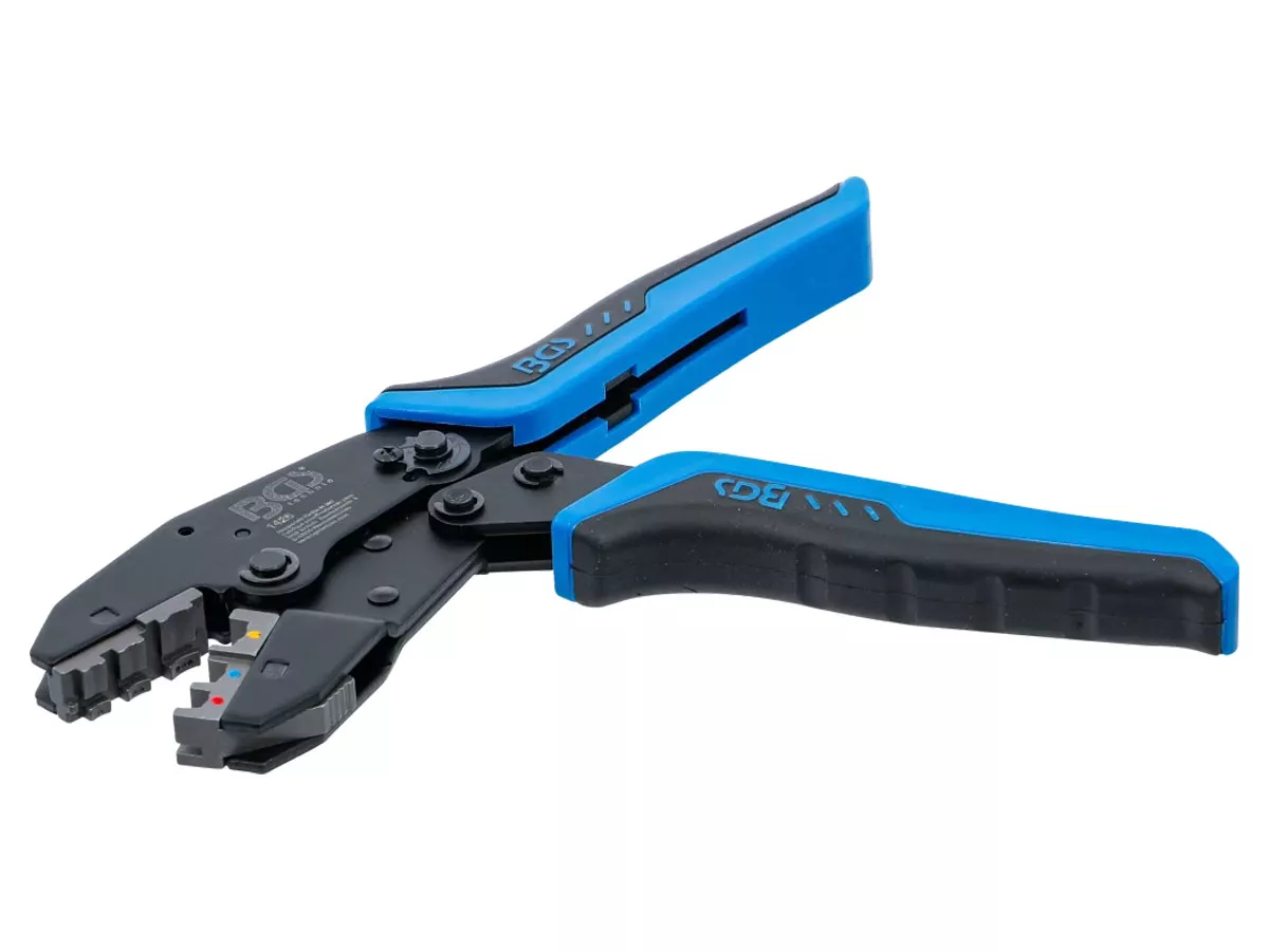 Crimpnyckel med spärrfunktion – BGS Technic – för isolerade kabelanslutningar 0,5–6 mm²