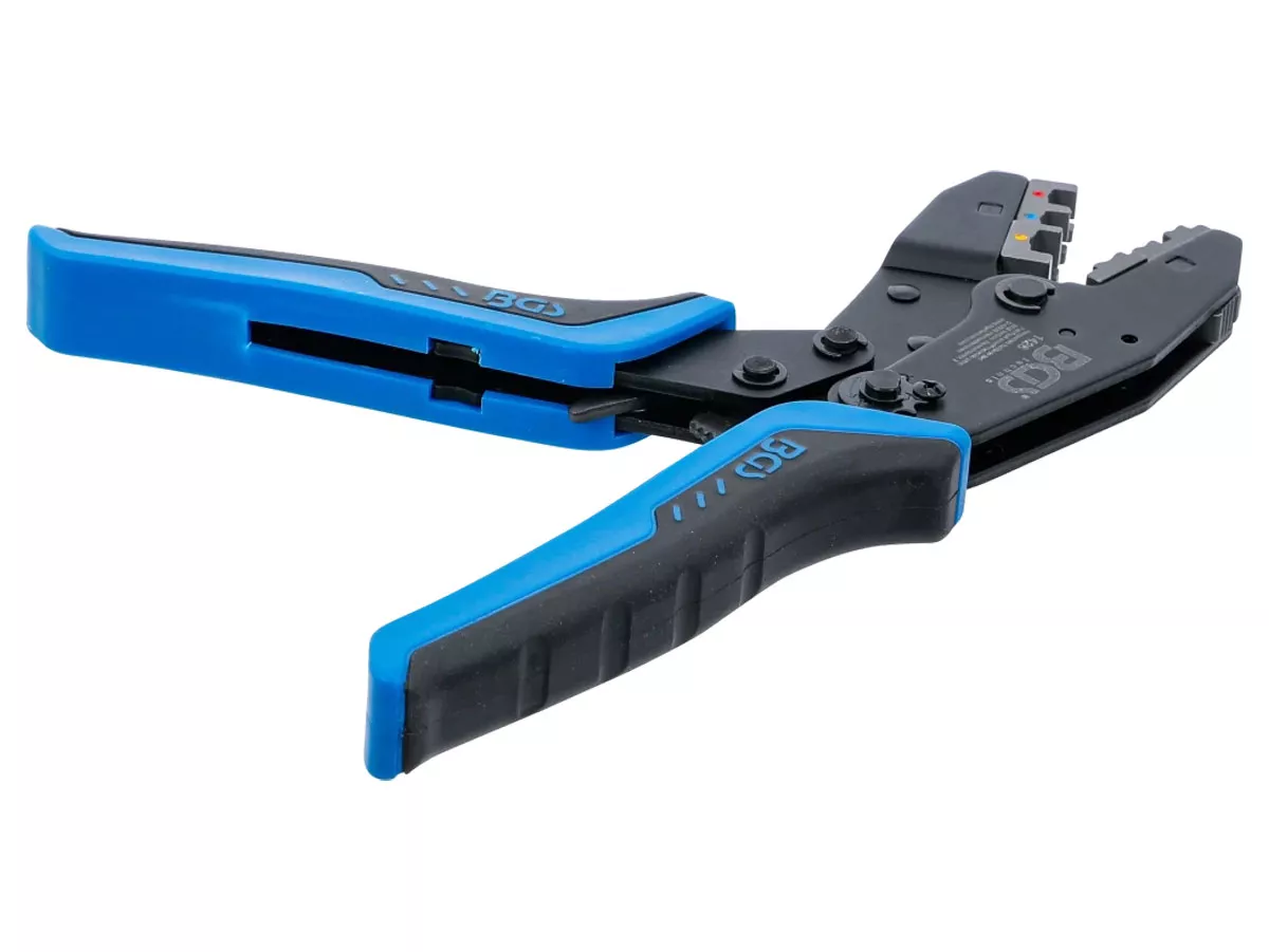 Crimpnyckel med spärrfunktion – BGS Technic – för isolerade kabelanslutningar 0,5–6 mm²