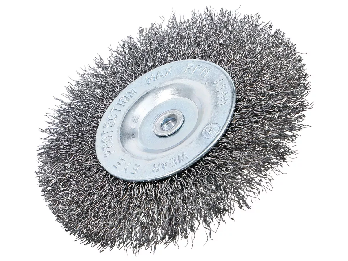 Disc Brush - BGS Technic - Steel Wire, Ø 100 mm - 6 mm Mount