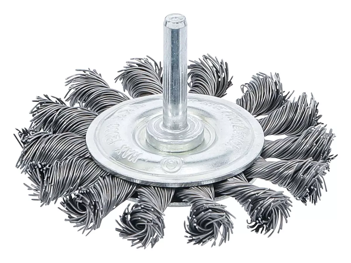 Disc Brush - BGS Technic - Steel Wire, Ø 75 mm - 6 mm Mount