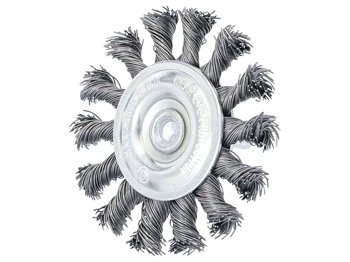 Disc Brush - BGS Technic - Steel Wire, Ø 75 mm - 6 mm Mount