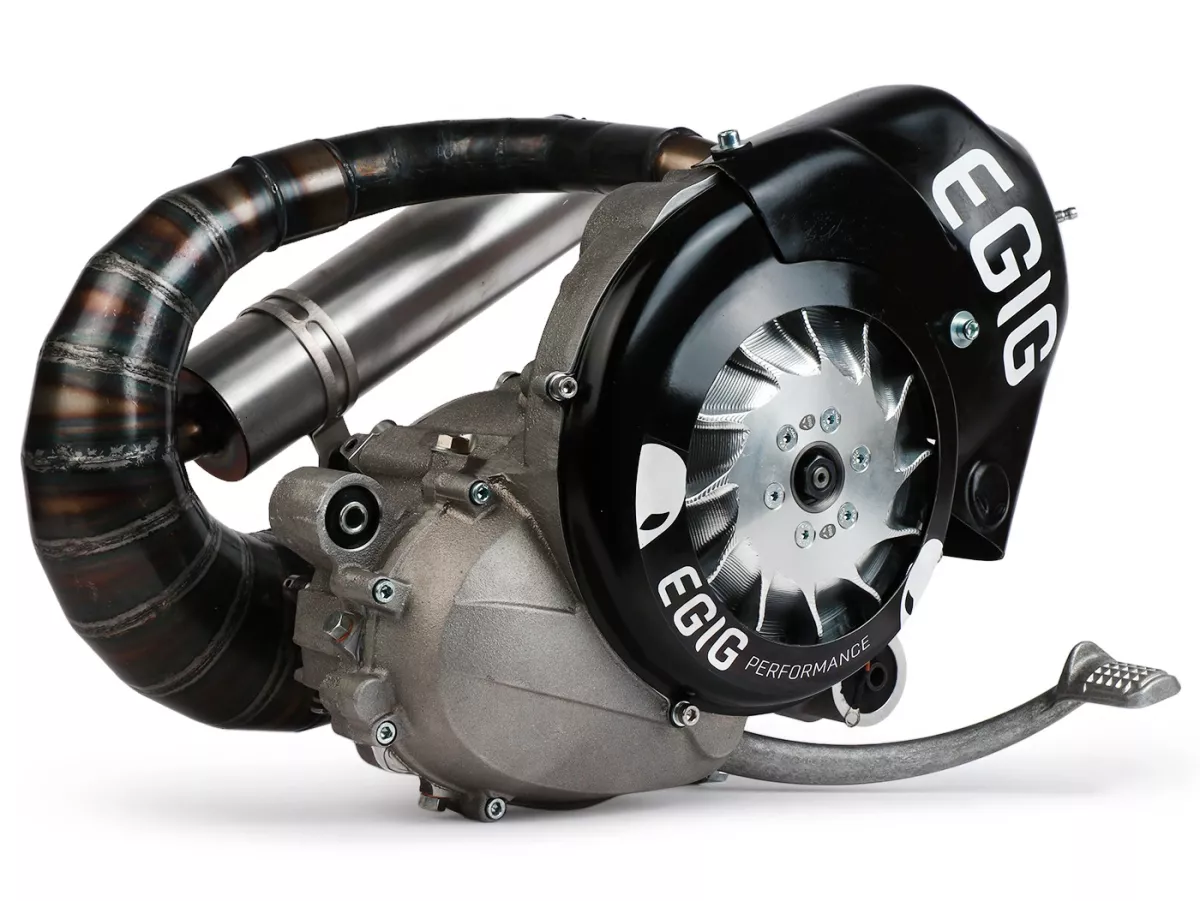Complete Engine - EGIG PERFORMANCE 180 - 26-28 PS, MAMBA, PHBH30, VMC, VAPE Sport, dynamometer-tuned - Vespa V50, PV125, ET3, PK