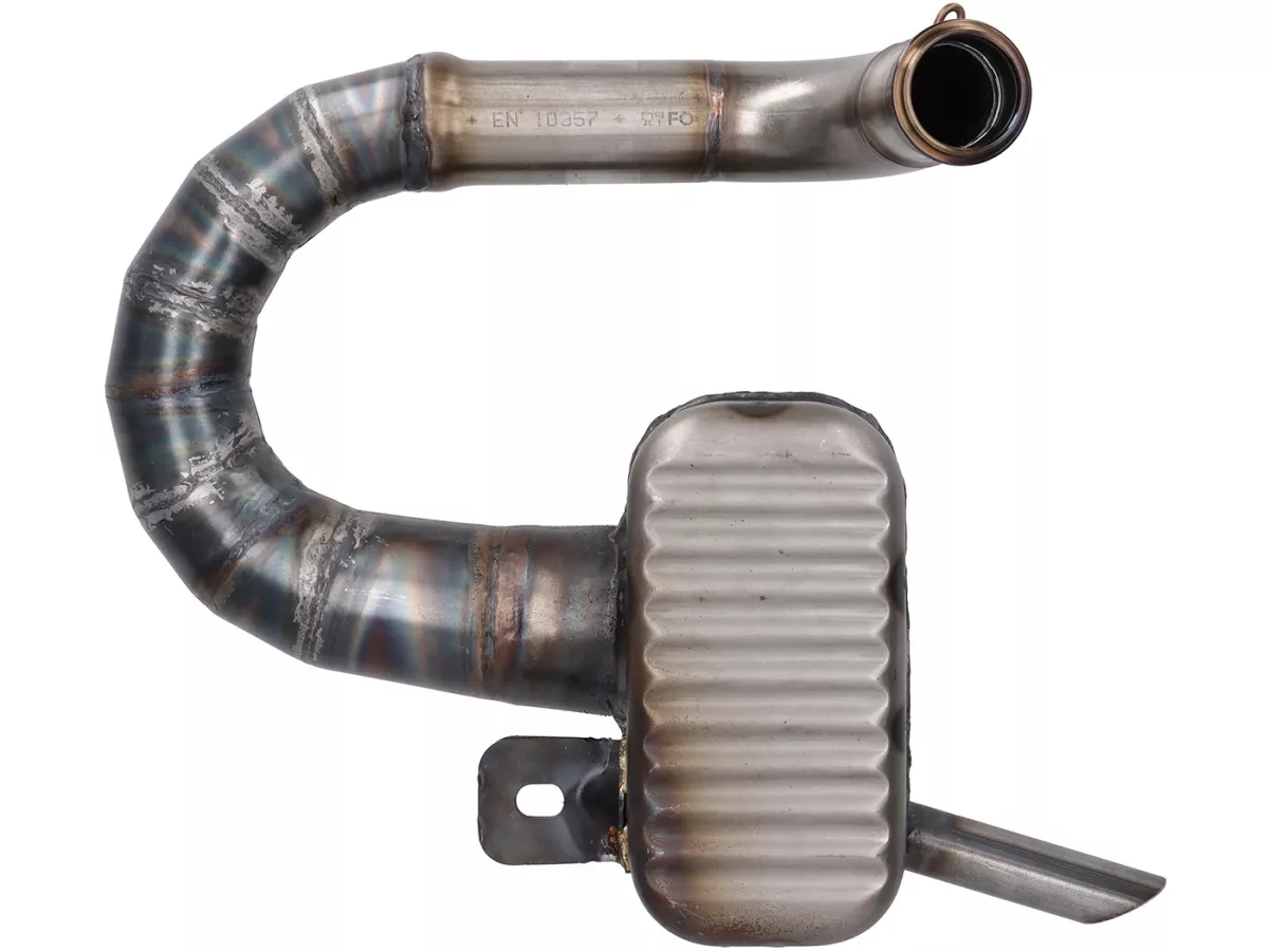 Scarico - LARCHOTEK Carezza Box (per cilindro Dolomiti 187 ccm) - Wideframe, Faro Basso - Vespa 1953-1959, VM, VN, ACMA, VB1T, VGL1T, VL1T