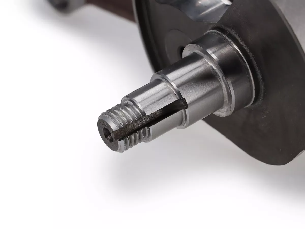 Kurbelwelle -POLINI (Drehschieber) 51mm Hub, 97mm Pleuel- Umrüstwelle Vespa PK50 XL/XL2 auf 125ccm (Ø 20mm Konus)