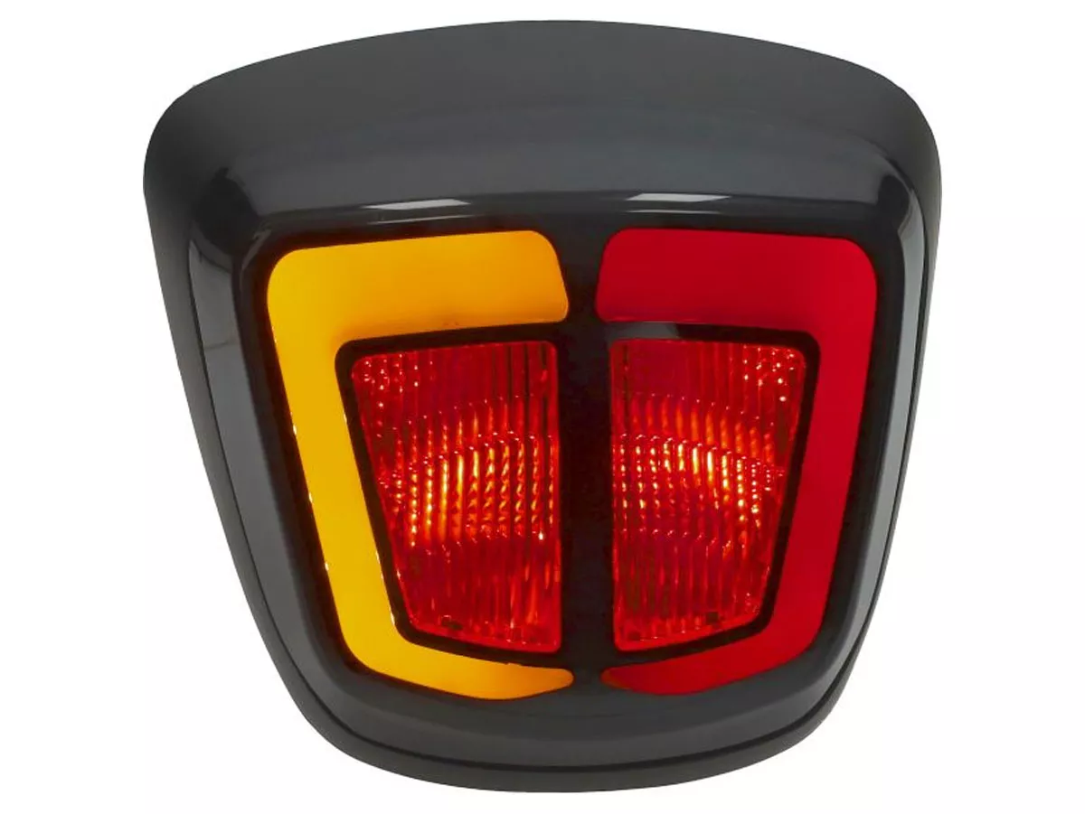 LED Plus Power1 Taillight, Black-Tinted Glass, Matte Black for Vespa Electrica, Vespa Primavera 50-150, Vespa Sprint 50-150