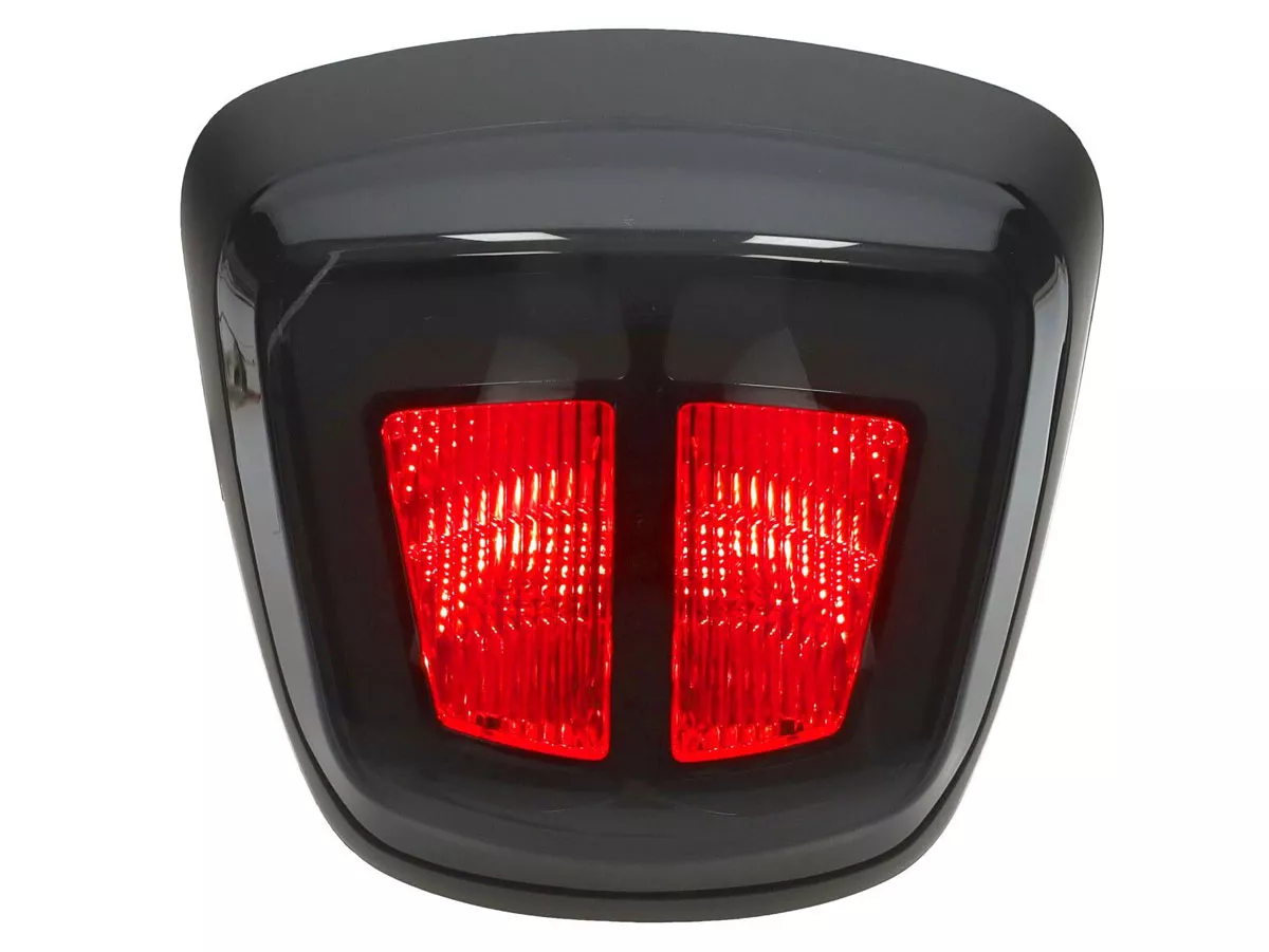 LED Plus Power1 Taillight, Black-Tinted Glass, Matte Black for Vespa Electrica, Vespa Primavera 50-150, Vespa Sprint 50-150
