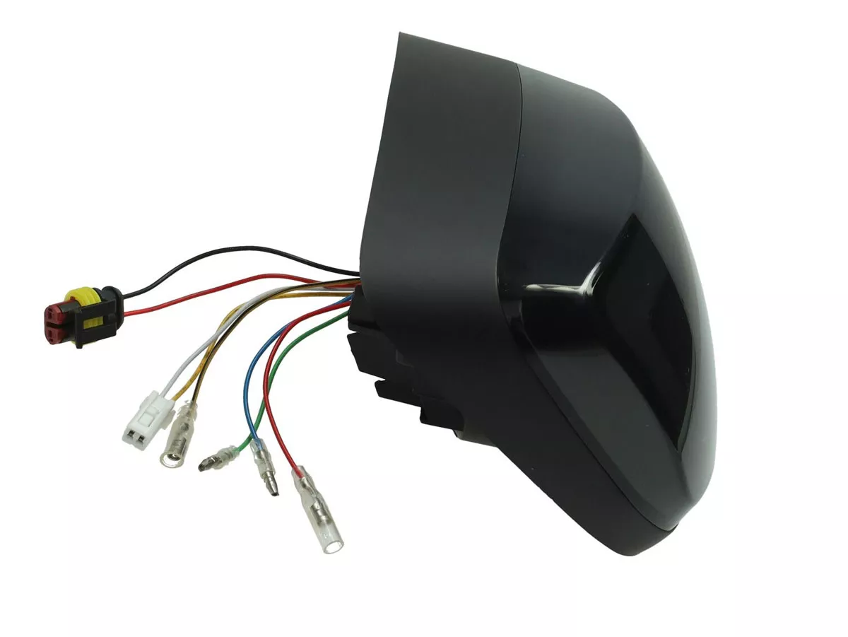LED Plus Power1 Taillight, Black-Tinted Glass, Matte Black for Vespa Electrica, Vespa Primavera 50-150, Vespa Sprint 50-150