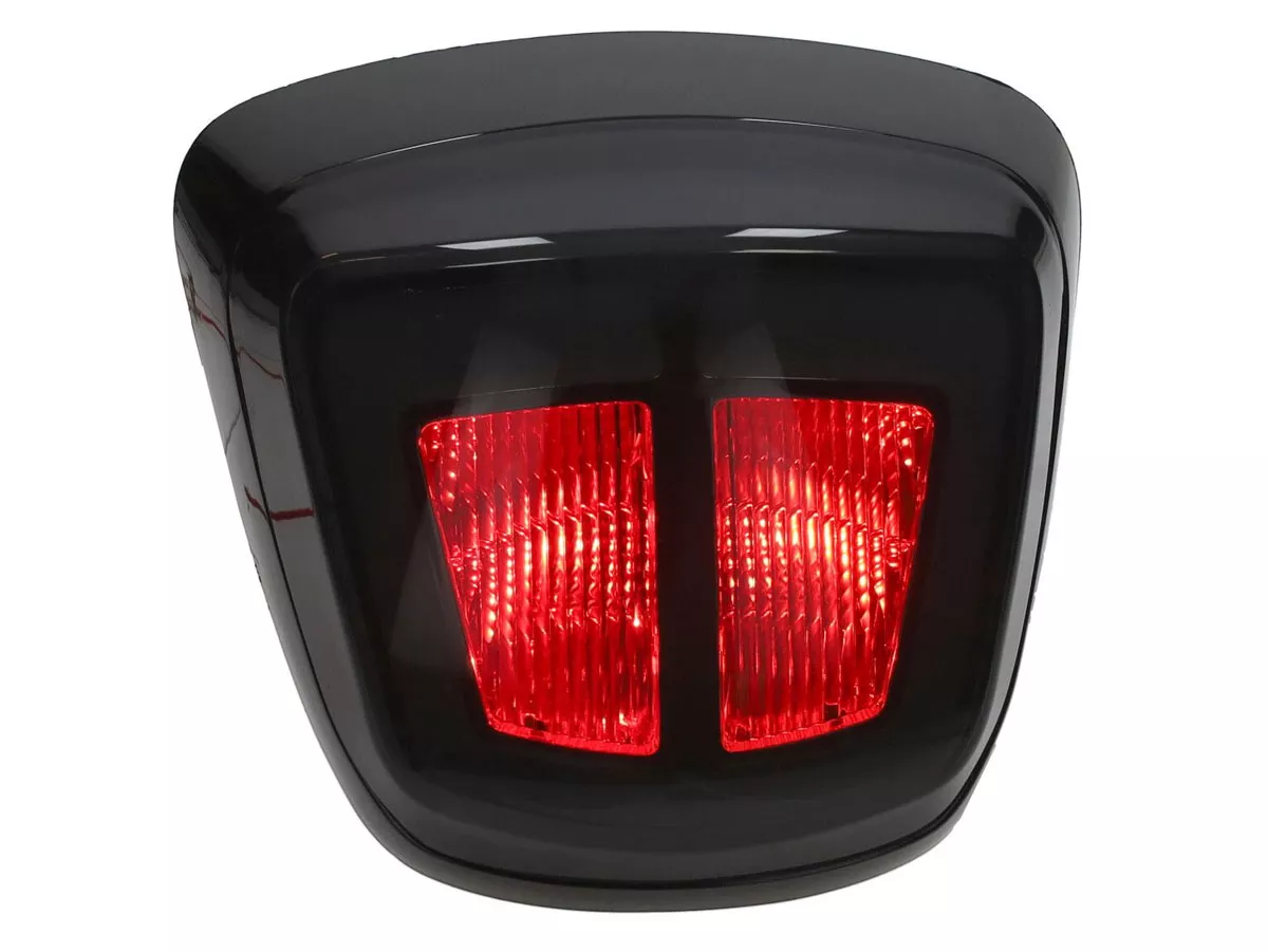 LED Plus Power1 Taillight, black-tinted glass, glossy black, for Vespa Electrica, Vespa Primavera 50-150, Vespa Sprint 50-150