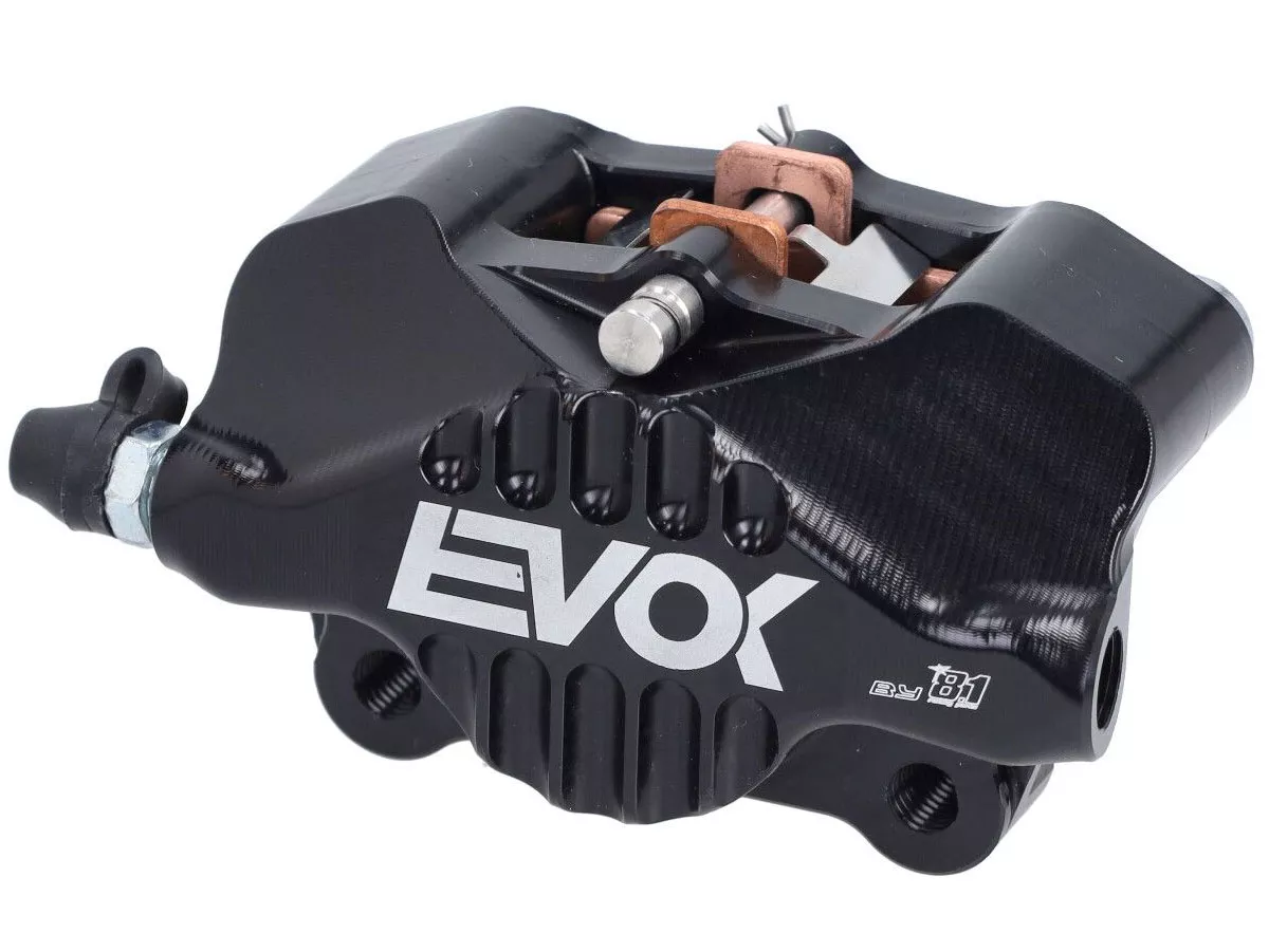 Bremszange vorne EVOK Iron, schwarz für Vespa ET2, ET4, S, LX, LXV, Primavera, Sprint, Piaggio Zip II, Zip SP, Sfera RST, Liberty