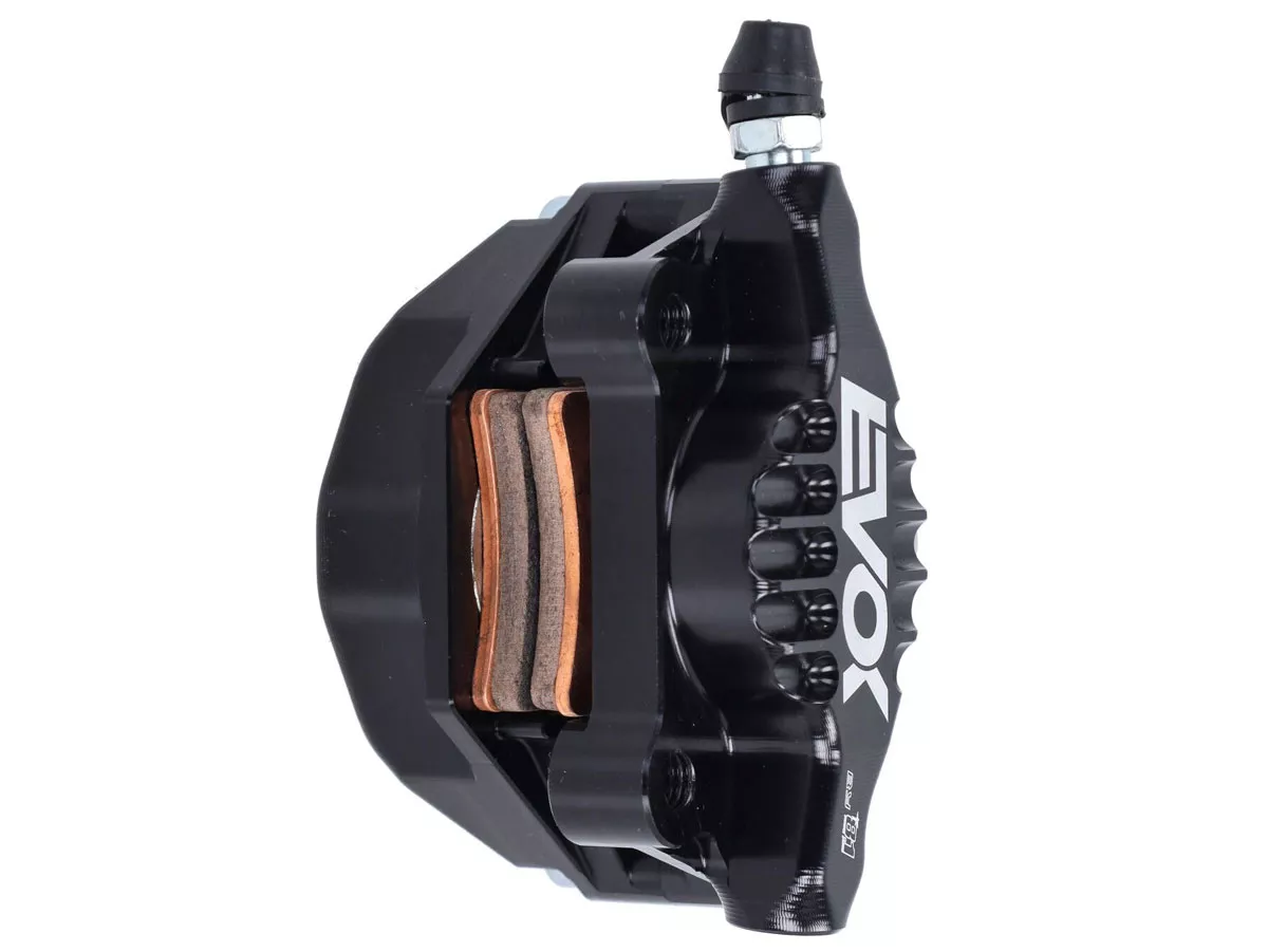 Bremszange vorne EVOK Iron, schwarz für Vespa ET2, ET4, S, LX, LXV, Primavera, Sprint, Piaggio Zip II, Zip SP, Sfera RST, Liberty