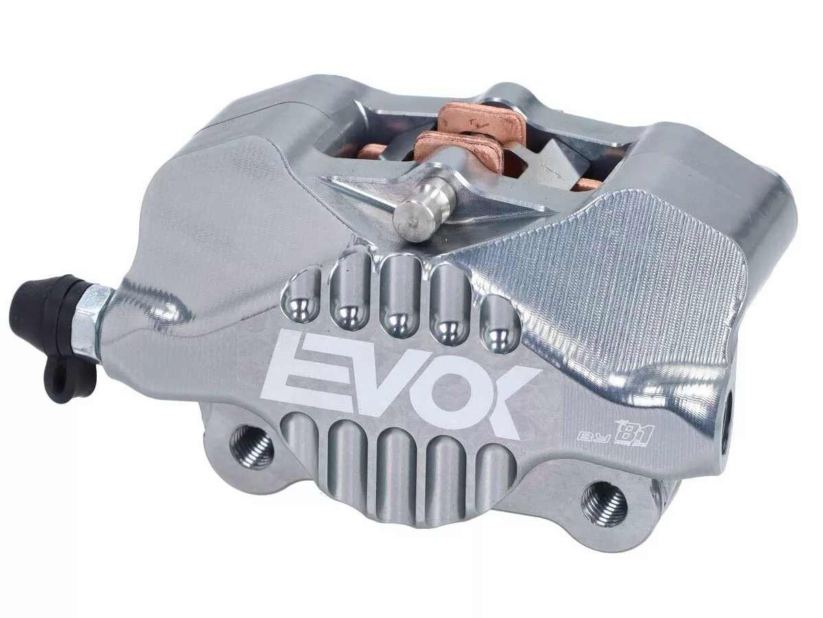Bremszange vorne EVOK Iron, titanfarben für Vespa ET2, ET4, S, LX, LXV, Primavera, Sprint, Piaggio Zip II, Zip SP, Sfera RST, Liberty