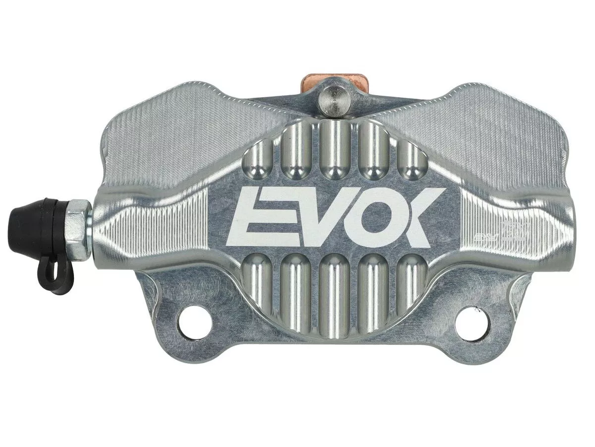 Bremszange vorne EVOK Iron, titanfarben für Vespa ET2, ET4, S, LX, LXV, Primavera, Sprint, Piaggio Zip II, Zip SP, Sfera RST, Liberty