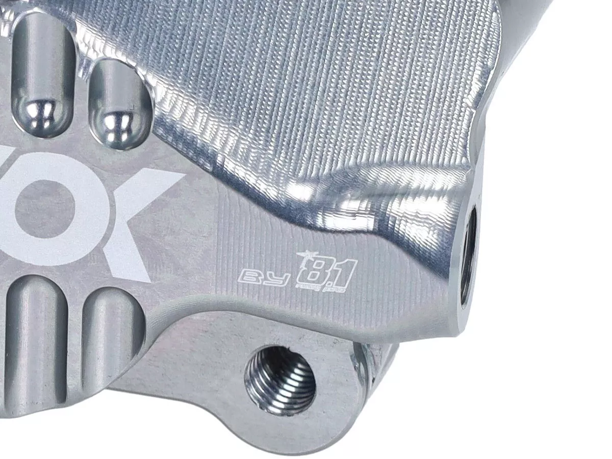 Bremszange vorne EVOK Iron, titanfarben für Vespa ET2, ET4, S, LX, LXV, Primavera, Sprint, Piaggio Zip II, Zip SP, Sfera RST, Liberty