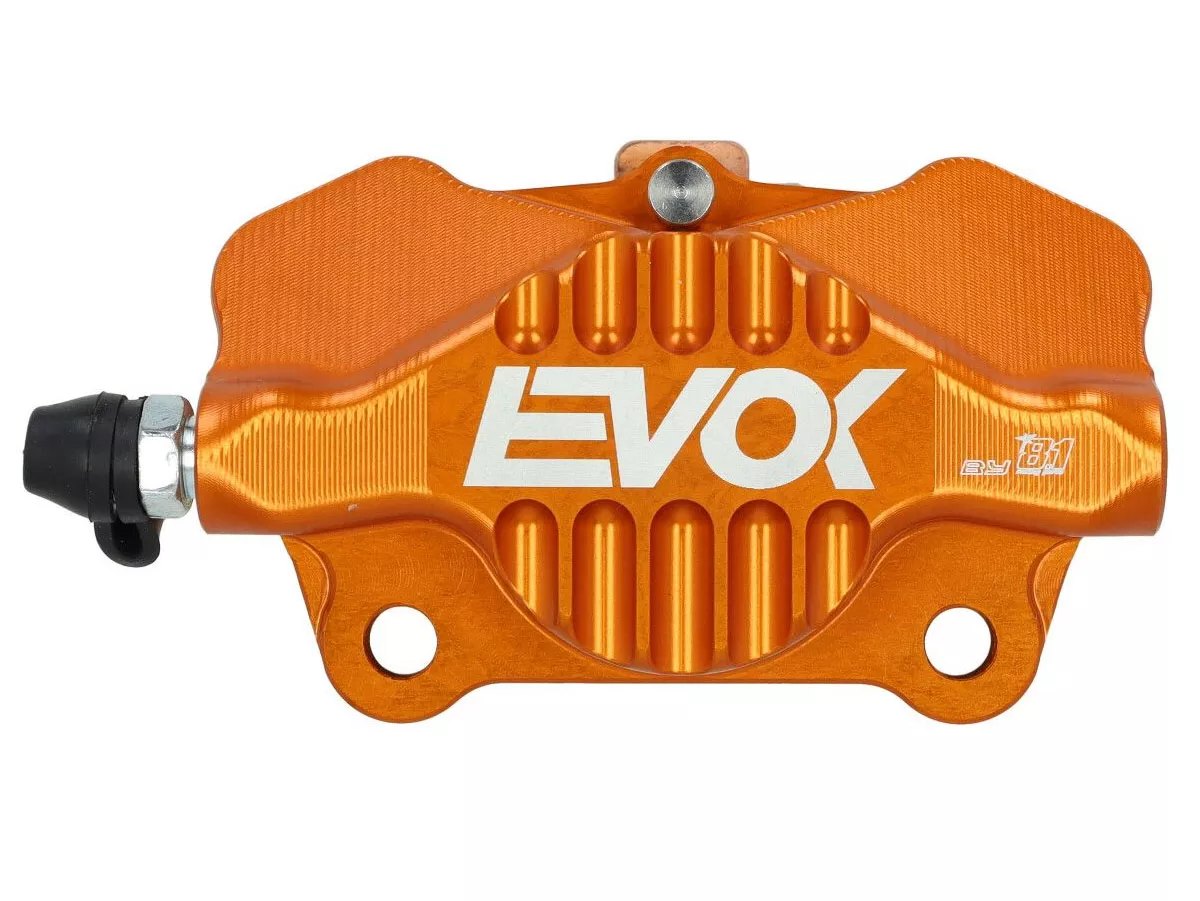Bremszange vorne EVOK Iron, orange für Vespa ET2, ET4, S, LX, LXV, Primavera, Sprint, Piaggio Zip II, Zip SP, Sfera RST, Liberty